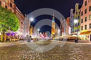 Dlugi Targ Square in Gdansk, Poland