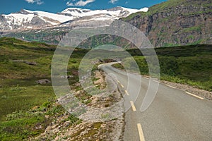 Scenic Norwegian Nordland County Route Across Saltfjellet Svartisen