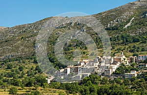 Scenic old hilltop village in Provence region of France