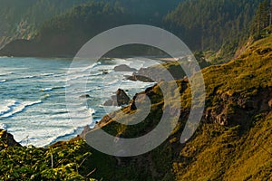 Scenic Oregon Coast Beach Scene slonh Hiway 101