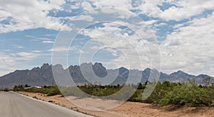 Scenic Organ Mountains vista in Las Cruces, New Mexico