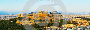 Scenic overview of Athens with Acropolis