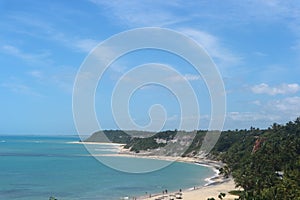 Scenic overview of Espelho beach in Brazil