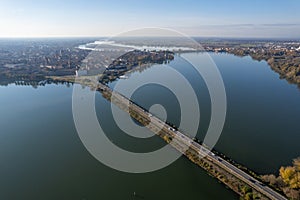 Scenico vista aerea da Lombardia 