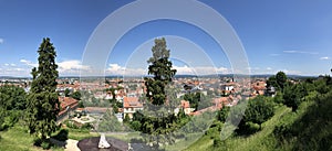 Scenic panorama city view from the Kloster Michelsberg photo