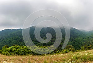 Scenic panorama from mount Olympus