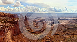 Scenic panorama of view point in Canyonlands National Park, Utah, USA