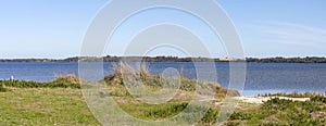 Scenic Panorama from the walkpath along the Leschenault Estuary Bunbury Western Australia .