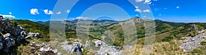 Scenic panorama of the western part of the Apuseni mountain range photo