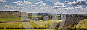 A scenic panoramic view of the Lincolnshire Wolds