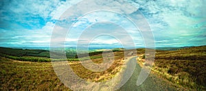 Scenic panoramic view from Mullaghcarn Mountain walk - Omagh