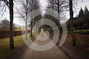 Scenic park near Fredensborg palace in Denmark