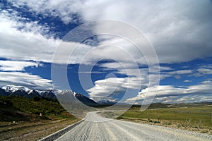 Scenic patagonian road photo