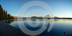 Scenic peaceful of lake wanaka photo