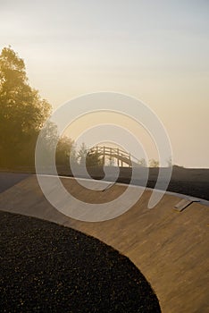 Scenic photo of the top of the Beringen mine terril