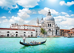 Scenic postcard view of Venice, Italy