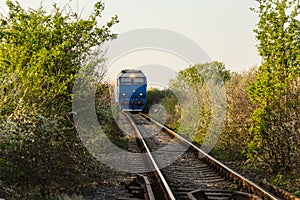 Scenic railroad in autumn in remote rural area