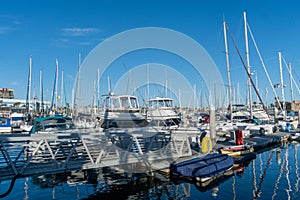 Scenic Redondo Beach marina vista, South Bay, California photo