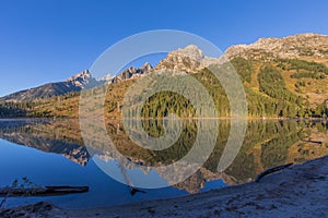 Scenic Teton Fall Landscape Reflection