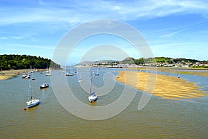 Scenic river Conwy in North Wales