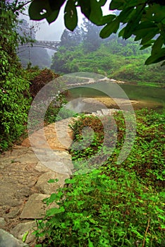 Scenic riverside in Wudang