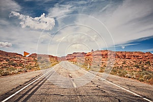 Scenic road in Arizona, USA.