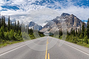 Scenic road in the Canadian Rockies