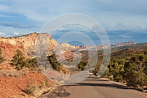 Scenic road of Capitol Reef