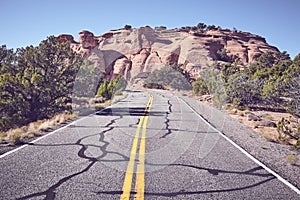 Scenic road in Colorado National Monument Park, USA