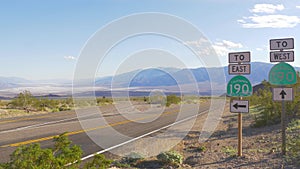 Scenic road through Death Valley National Park