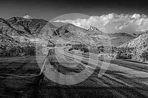 Scenic road through Death Valley National Park