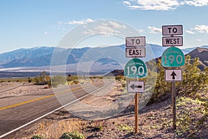 Scenic road through Death Valley National Park