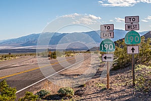 Scenic road through Death Valley National Park