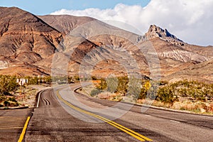 Scenic road through Death Valley National Park