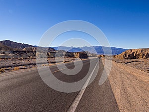 Scenic road in the desert of Nevada - Death Valley National Park