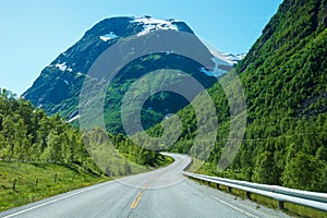 Scenic road in Norway.