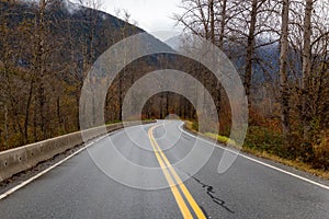 Scenic Road in Pemberton, British Columbia, Canada