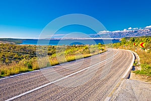 Scenic road by the sea in Croatia