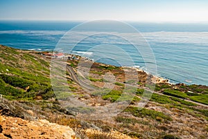 Scenic roads and bayside trails at Cabrillo National Monument, San Diego, California