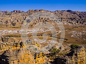 Scenic rock formations in Isalo National Park, Madagascar