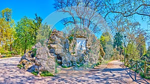 Walk in Public Gardens of Montanelli in Milan, Italy photo