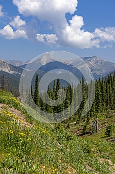 Scenic rocky mountain landscape in Colorado