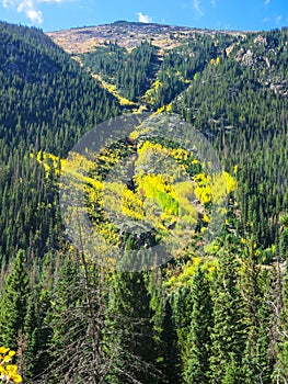 Scenic Rocky Mountains in autumn