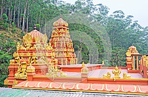 The scenic roof of Seetha Amman Temple