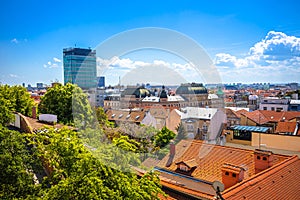 Scenic rooftops of Zagreb city center
