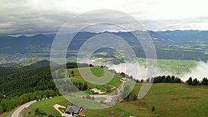 Scenic Rossfeld Panorama Strasse in Germany near Berchtesgaden town