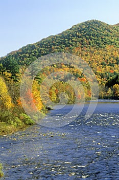 Scenic Route on Kancamagus Highway on the Swift River and the White Mountains, NH