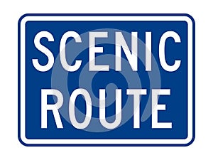 Scenic route sign illustration