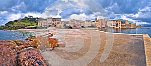 Scenic Saint Tropez waterfront panoramic view, famous tourist destination on Cote d Azur