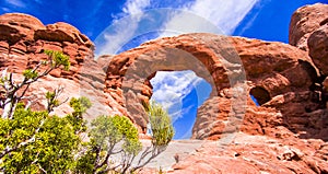 Scenic Sandstone Formations of Arches National Park, Utah, USA